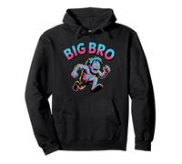 Divertente Design Antico dell'età delle caverne Big Bro per Uomini e Ragazzi Felpa con Cappuccio