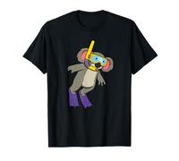 Divertente Design con Koala per Snorkeling, Simpatico Animale subacqueo Maglietta