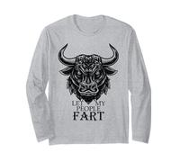 Divertente Design con Mucca e Toro, con Scritta Let My People Fart, per Amanti degli Animali da fattori Maglia a Manica