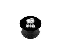 Divertente design con pecore Baaad atteggiamento amante degli animali PopSockets PopGrip Adesivo