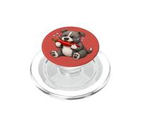 Divertente design con pitbull che mangia peperoncino piccante e peperoncino PopSockets PopGrip per MagSafe