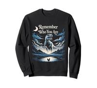 Divertente Design con sagoma di Pollo T-Rex Remember Who You Are Felpa