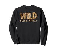 Divertente design con stampa leopardata del Sudafrica per gli amanti del safari Felpa