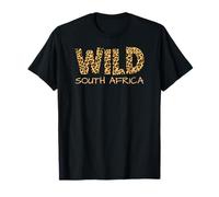 Divertente design con stampa leopardata del Sudafrica per gli amanti del safari Maglietta