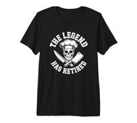 Divertente Design con Teschio in Pensione The Legend Has Retired Maglietta Premium