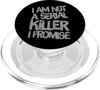 Divertente design con testo di I'm Not A Serial Killer I Promise Funny PopSockets PopGrip per MagSafe