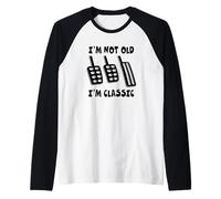 Divertente Design con Trasmissione Manuale I'm Not Old I'm Classic Maglia con Maniche Raglan