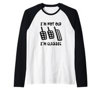 Divertente Design con Trasmissione Manuale I'm Not Old I'm Classic Maglia con Maniche Raglan