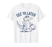 Divertente design da viaggio in stile retrò con scritta "See Ya Later" Maglietta