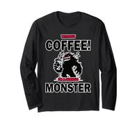 Divertente Design del caffè: Senza caffè Sono Un Mostro! Maglia a Manica