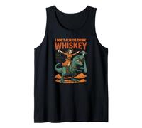 Divertente design del caos del whisky - Cowboy, Dinosauro & Mashup UFO Canotta