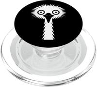 Divertente design del ritratto di struzzo selvatico Emu PopSockets PopGrip per MagSafe