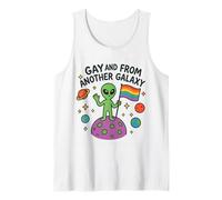 Divertente Design LGBTQ+ Alien Pride con Citazione del Pianeta dello Spazio Esterno Canotta