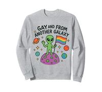 Divertente Design LGBTQ+ Alien Pride con Citazione del Pianeta dello Spazio Esterno Felpa