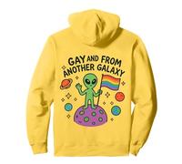Divertente Design LGBTQ+ Alien Pride con Citazione del Pianeta dello Spazio Esterno Felpa con Cappuccio