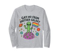 Divertente Design LGBTQ+ Alien Pride con Citazione del Pianeta dello Spazio Esterno Maglia a Manica