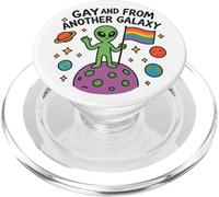 Divertente design LGBTQ+ Alien Pride con citazione del pianeta dello spazio esterno PopSockets PopGrip per MagSafe