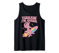 Divertente design LGBTQ+ Cowboy Pride Western Rainbow Rocket Canotta