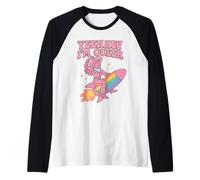Divertente design LGBTQ+ Cowboy Pride Western Rainbow Rocket Maglia con Maniche Raglan