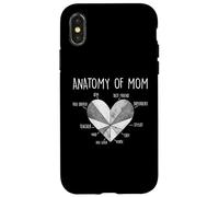 Divertente design mamma sarcastica festa della mamma anatomia della mamma donna Custodia per iPhone X/XS