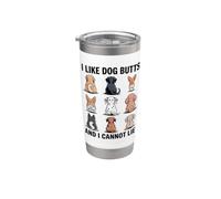 Divertente design per gli amanti dei cani con nove cuccioli illustrati giocosi Bicchiere termico in acciaio inox doppia parete