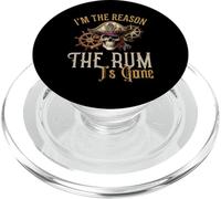 Divertente design pirata con scritta "I'm the reason the rum is gone" PopSockets PopGrip per MagSafe