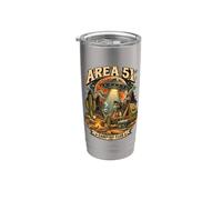 Divertente Design Retro per il Camping Area 51 Bicchiere termico in acciaio inox doppia parete