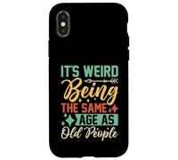 Divertente design retrò umoristico della stessa età degli anziani Custodia per iPhone X/XS