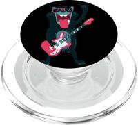 Divertente design rock castoro cartone animato animale chitarrista PopSockets PopGrip per MagSafe