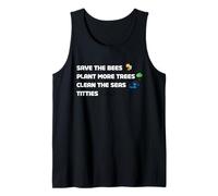 Divertente design "Save the Bees, The Seas and the Trees" Canotta
