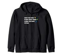 Divertente design "Save the Bees, The Seas and the Trees" Felpa con Cappuccio