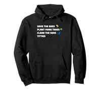 Divertente design "Save the Bees, The Seas and the Trees" Felpa con Cappuccio
