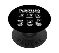 Divertente design umoristico con cervi e cose che faccio cacciatore PopSockets PopGrip Adesivo