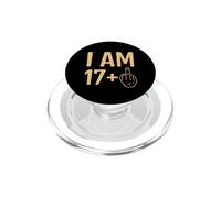 Divertente design umoristico per 18° compleanno con scritta "I Am 17 Plus" PopSockets PopGrip per MagSafe