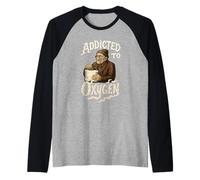 Divertente Design umoristico Portatile Addetto all'ossigeno Maglia con Maniche Raglan