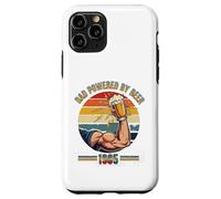 Divertente design vintage con scritta "Dad Powered by Beer and 1985" Custodia per iPhone 11 Pro