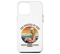 Divertente design vintage con scritta "Dad Powered by Beer and 1985" Custodia per iPhone 12 Pro Max