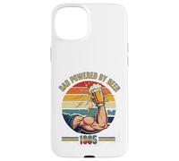 Divertente design vintage con scritta "Dad Powered by Beer and 1985" Custodia per iPhone 15 Plus