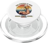 Divertente design vintage con scritta "Dad Powered by Beer and 1985" PopSockets PopGrip per MagSafe