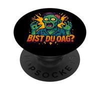 Divertente design zombie con scritta "Bist du OAG", stile fumetto PopSockets PopGrip Adesivo