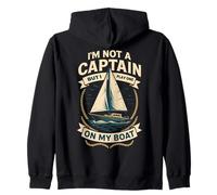 Divertente Detto Capitano Barca Nautica Vela Felpa con Cappuccio