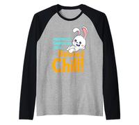 Divertente detto di coniglio carino - Relax and Chill Maglia con Maniche Raglan