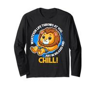 Divertente detto di leone carino - Relax and Chill Maglia a Manica
