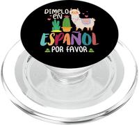 Divertente Detto Dimelo En Español Por Favor Insegnante Llama Amore PopSockets PopGrip per MagSafe