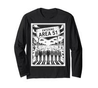 Divertente detto Entrando Area 51 Alien Suit UFO Scena Donne Uomini Maglia a Manica