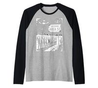 Divertente detto Entrando Area 51 Alien Suit UFO Scena Donne Uomini Maglia con Maniche Raglan
