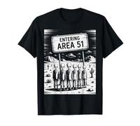 Divertente detto Entrando Area 51 Alien Suit UFO Scena Donne Uomini Maglietta