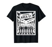 Divertente detto Entrando Area 51 Alien Suit UFO Scena Donne Uomini Maglietta
