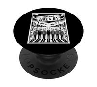 Divertente detto Entrando Area 51 Alien Suit UFO Scena Donne Uomini PopSockets PopGrip Adesivo