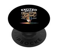 Divertente detto entusiasta di insegnare insegnante di apprendimento sociale PopSockets PopGrip Adesivo